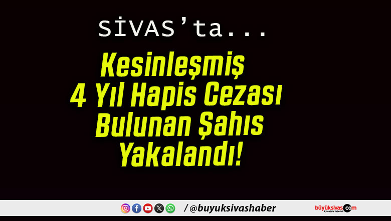 Logolular-Kesinleşmiş 4 Yıl Hapis Cezası Bulunan Şahıs