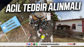 Sivas Pamukpınar’daki Eski Okul Binası Tehlike Saçıyor