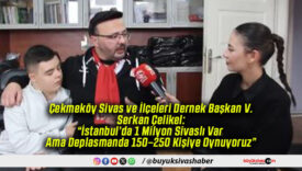 Çekmeköy Sivas ve İlçeleri Dernek Başkan V. Serkan Çelikel: “İstanbul’da 1 Milyon Sivaslı Var Ama Deplasmanda 150–250 Kişiye Oynuyoruz”
