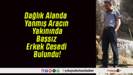 Dağlık Alanda Yanmış Aracın Yakınında Başsız Erkek Cesedi Bulundu!