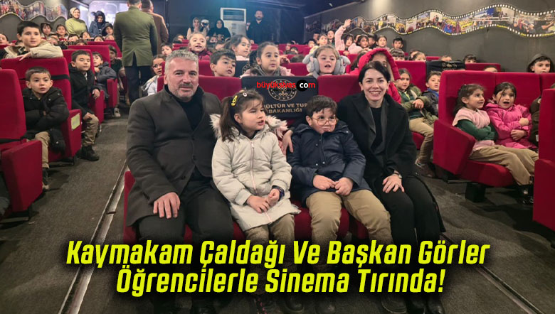Kaymakam Çaldağı Ve Başkan Görler Öğrencilerle Sinema Tırında!