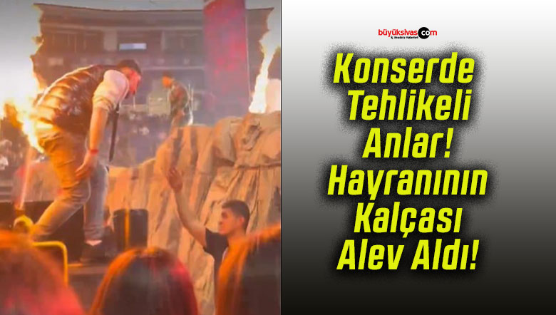 Konserde Tehlikeli Anlar! Hayranının Kalçası Alev Aldı!