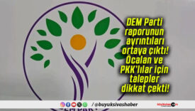 DEM Parti raporunun ayrıntıları ortaya çıktı! Öcalan ve PKK’lılar için talepler dikkat çekti!