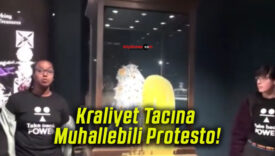 Kraliyet Tacına Muhallebili Protesto!
