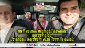 Yerli ve milli otomobil hayalleri gerçek oldu! Üç engelli kardeşin yüzü Togg ile güldü!