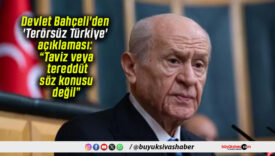 Devlet Bahçeli’den ‘Terörsüz Türkiye’ açıklaması: “Taviz veya tereddüt söz konusu değil”
