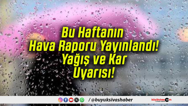 Bu Haftanın Hava Raporu Yayınlandı! Yağış ve Kar Uyarısı!
