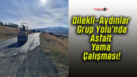 Dilekli–Aydınlar Grup Yolu’nda Asfalt Yama Çalışması!