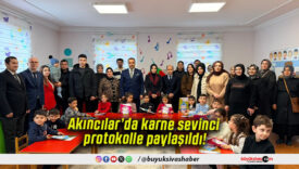 Akıncılar’da karne sevinci protokolle paylaşıldı!