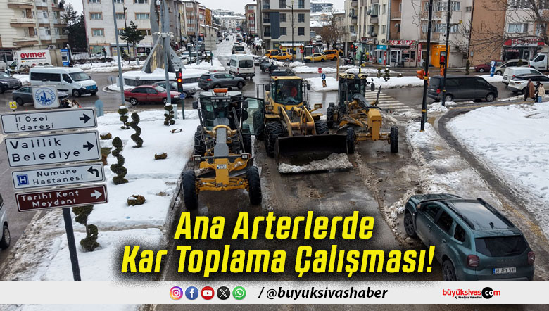 Ana Arterlerde Kar Toplama Çalışması!