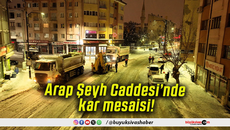 Arap Şeyh Caddesi’nde kar mesaisi!