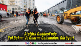 Atatürk Caddesi’nde Yol Bakım Ve Onarım Çalışmaları Sürüyor!
