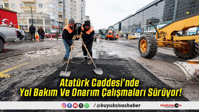Atatürk Caddesi’nde Yol Bakım Ve Onarım Çalışmaları Sürüyor!