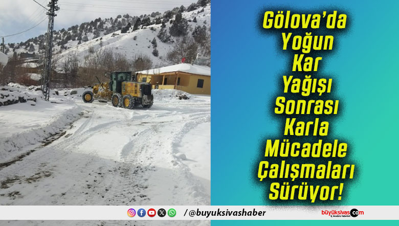 Gölova’da Yoğun Kar Yağışı Sonrası Karla Mücadele Çalışmaları Sürüyor!