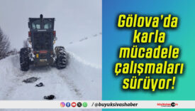Gölova’da karla mücadele çalışmaları sürüyor!