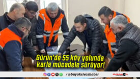 Gürün’de 55 köy yolunda karla mücadele sürüyor!