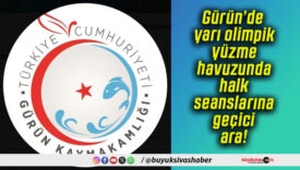 Gürün’de yarı olimpik yüzme havuzunda halk seanslarına geçici ara!