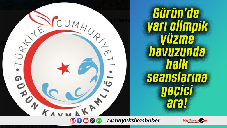 Gürün’de yarı olimpik yüzme havuzunda halk seanslarına geçici ara!