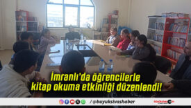 İmranlı’da öğrencilerle kitap okuma etkinliği düzenlendi!