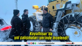 Koyulhisar’da yol çalışmaları yerinde incelendi!