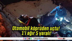 Otomobil köprüden uçtu! 1’i ağır 5 yaralı!