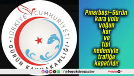 Pınarbaşı–Gürün kara yolu yoğun kar ve tipi nedeniyle trafiğe kapatıldı!
