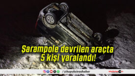 Şarampole devrilen araçta 5 kişi yaralandı!