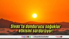 Sivas’ta dondurucu soğuklar etkisini sürdürüyor!