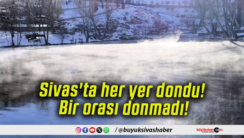 Sivas'ta her yer dondu! Bir orası donmadı!