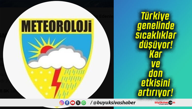 Türkiye genelinde sıcaklıklar düşüyor! Kar ve don etkisini artırıyor!