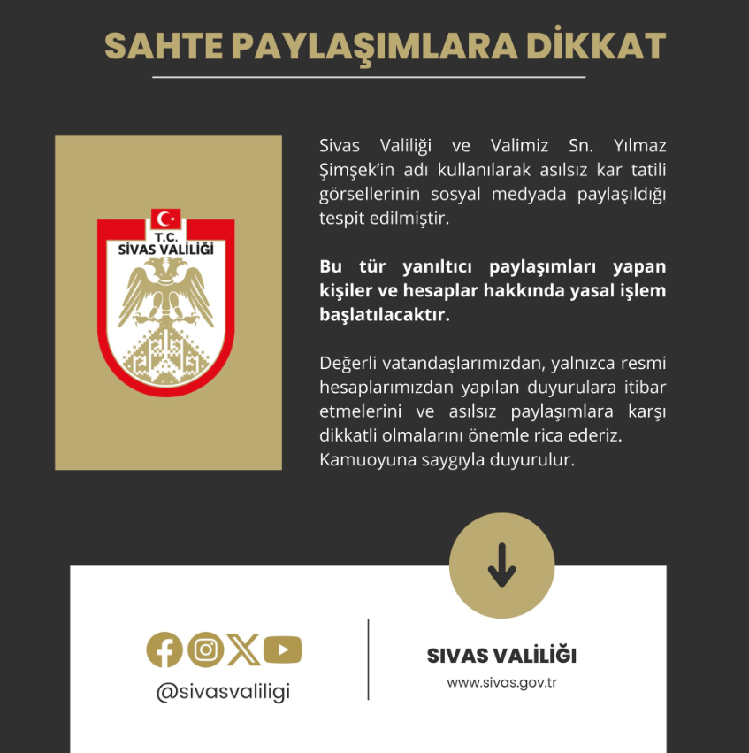 Çocuklar Dikkat! Sivas Valiliği Açıkladı!