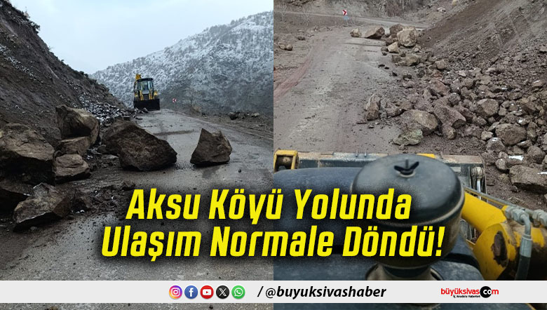 Aksu Köyü Yolunda Ulaşım Normale Döndü!