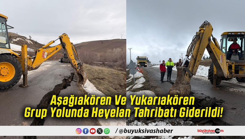 Aşağıakören Ve Yukarıakören Grup Yolunda Heyelan Tahribatı Giderildi!