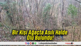 Bir Kişi Ağaçta Asılı Halde Ölü Bulundu!
