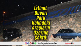 İstinat Duvarı Park Halindeki Araçların Üzerine Çöktü!