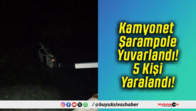 Kamyonet Şarampole Yuvarlandı! 5 Kişi Yaralandı!