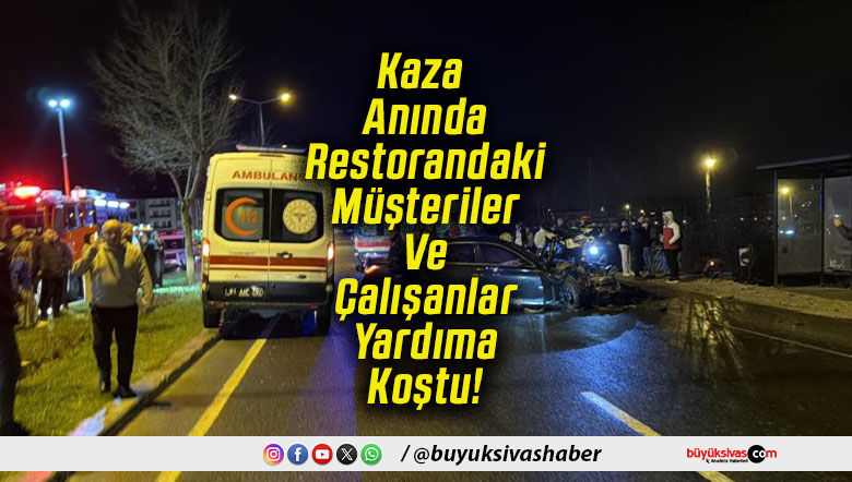 Kaza Anında Restorandaki Müşteriler Ve Çalışanlar Yardıma Koştu!