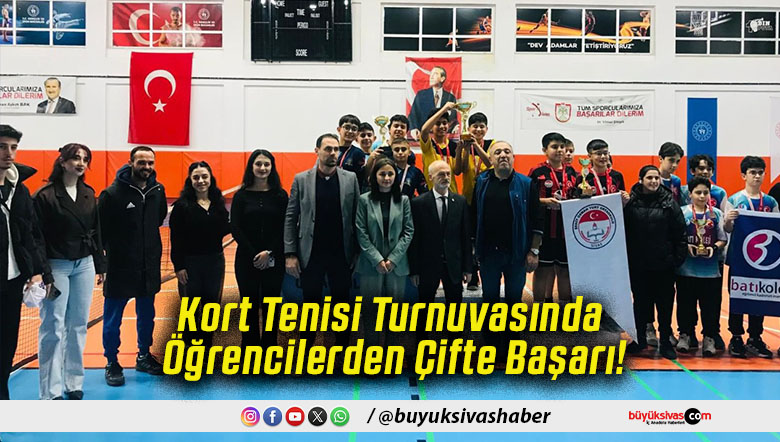 Kort Tenisi Turnuvasında Öğrencilerden Çifte Başarı!