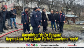Koyulhisar’da Ev Yangını! Kaymakam Kukuş Olay Yerinde İnceleme Yaptı!