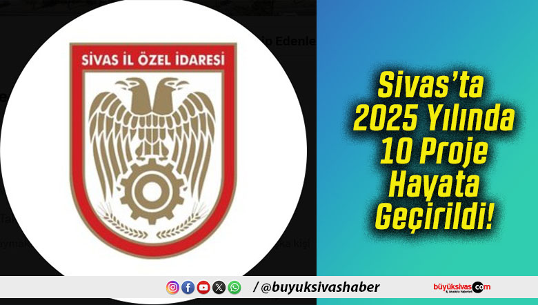 Sivas’ta 2025 Yılında 10 Proje Hayata Geçirildi!