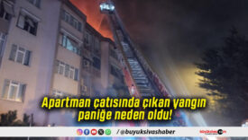 Apartman çatısında çıkan yangın paniğe neden oldu!