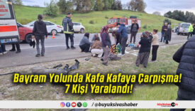 Bayram Yolunda Kafa Kafaya Çarpışma! 7 Kişi Yaralandı!