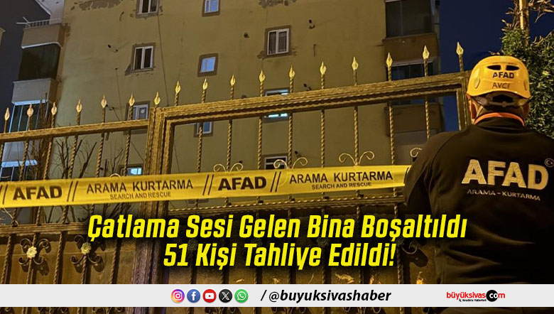 Çatlama Sesi Gelen Bina Boşaltıldı 51 Kişi Tahliye Edildi!