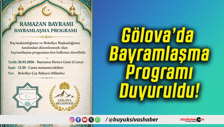 Gölova’da Bayramlaşma Programı Duyuruldu!