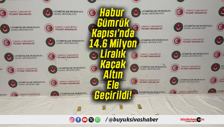 Habur Gümrük Kapısı’nda 14.6 Milyon Liralık Kaçak Altın Ele Geçirildi!