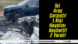 İki Araç Çarpıştı! 1 Kişi Hayatını Kaybetti! 2 Yaralı!