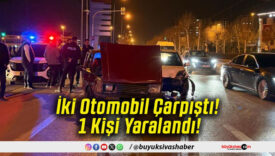 İki Otomobil Çarpıştı! 1 Kişi Yaralandı!
