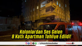 Kolonlardan Ses Gelen 8 Katlı Apartman Tahliye Edildi!