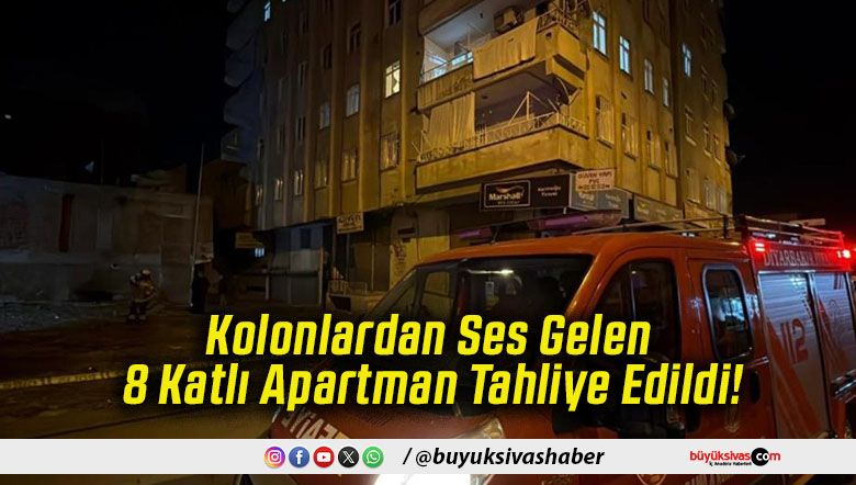 Kolonlardan Ses Gelen 8 Katlı Apartman Tahliye Edildi!