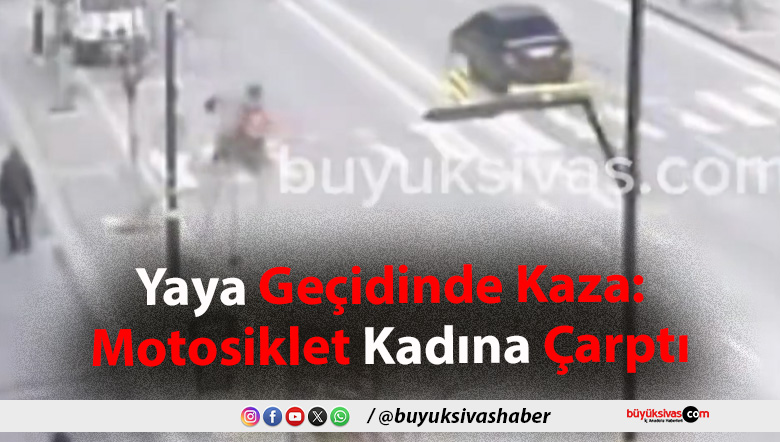 Motosiklet Kadına Çarptı